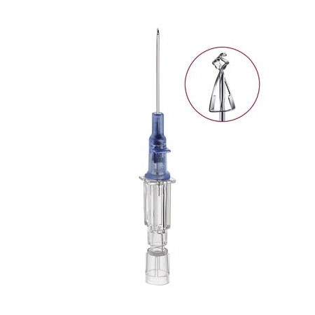 Aghi cannula 1 via b.braun introcan safety 24gx19mm giallo, senza alette, in pur - 50 pz.
