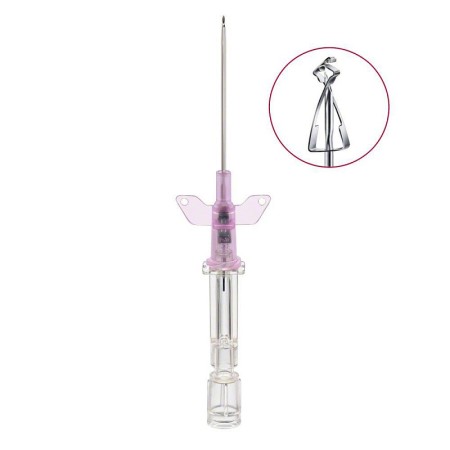 B.Braun Introcan Safety 1-way cannula needles 20Gx25mm Pink, with flaps, in FEP - 50 pcs.