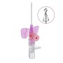Aghi cannula 2 vie b.braun vasofix safety 20gx25mm rosa, in pur - 50 pz.