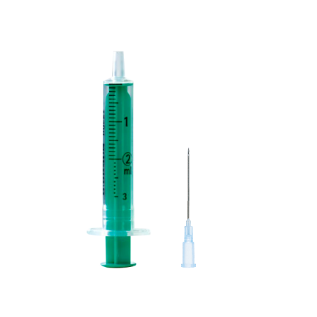 Seringa b.braun injekt 3 ml com conector luer central - agulha 23gx30mm - 100 unidades.