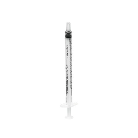 B.Braun Omnifix-F 1 ml spuit alleen Centrale Luer verminderde restruimte - 100 stuks.