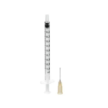 B.braun omnifix-f spuit 1 ml centrale luer - naald 25gx16mm - 100 stuks.