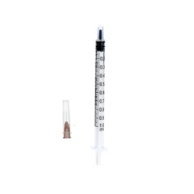 Tuberkulínová striekačka 1 ml dicotuber s centrálnym luerovým kužeľom - 100 ks.