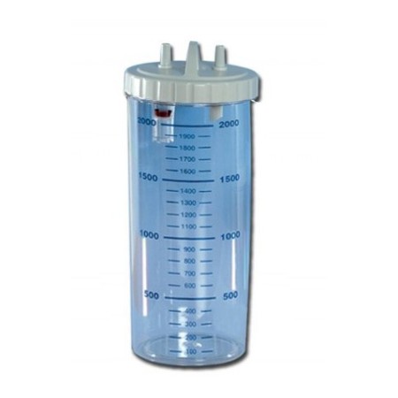 Vaso 2 litri con coperchio - autoclavabile a 134°c