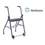 Andador Plegable De Acero Pintado - 2 Ruedas Con Asiento - Nettuno