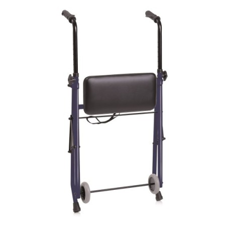 Andador plegable de acero pintado - 2 ruedas con asiento - nettuno