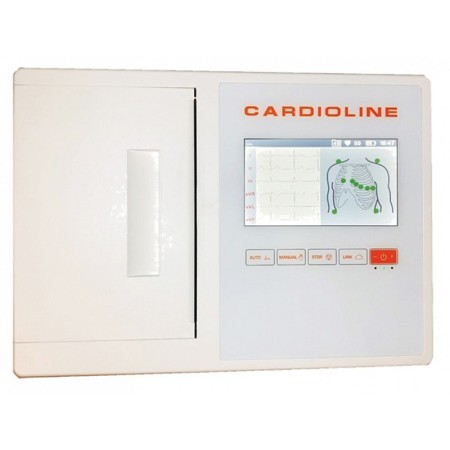 Cardioline ecg200l électrocardiographe avec logiciel easyapp et glasgow interpretation