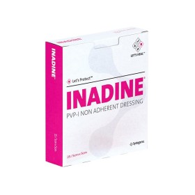 Inadine (PVP-I) Opatrunek nieprzywierający P01481, 5 cm x 5 cm - 25 szt.