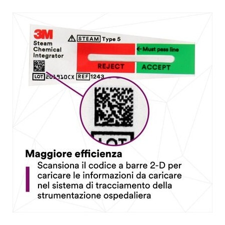 3m attest chemische indicator, 1243a - 500 st.