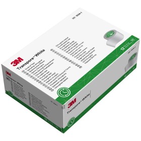 3M Transpore White - Perforovaná nášivka s viskózovým a polyesterovým podkladem 1534-1, 25 mm x 9,14 m - 12 ks.