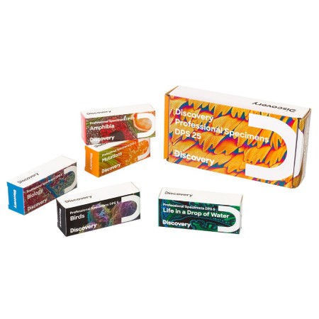 Set von mikropräparaten levenhuk discovery prof dps 5. "biologie"