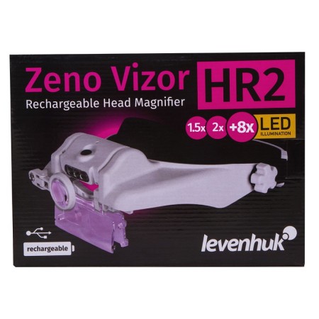 Lente d’ingrandimento frontale ricaricabile levenhuk zeno vizor hr2