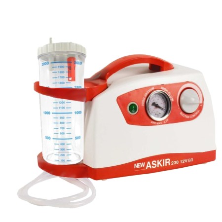 NEW ASKIR 230/12V BR Surgical Aspirator - with battery - 2 litre jar RE 310211/01