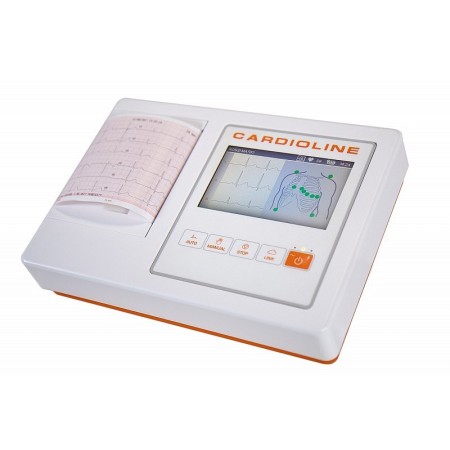 Ekran dotykowy elektrokardiograf cardioline ecg100l
