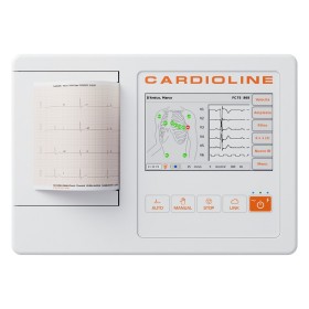Cardioline ecg100l érintőképernyős elektrokardiográf + easyapp pc szoftver + glasgow-i tolmácsközpont