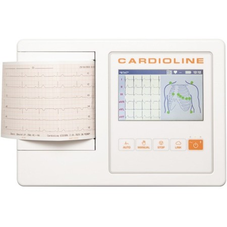 Cardioline ecg100l electrocardiograf cu ecran tactil + software pc easyapp + interpretare glasgow