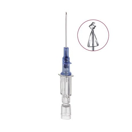 Agulhas de cânula b.braun introcan safety 1-way 20gx25mm rosas, sem aletas, pur - 50 pcs.