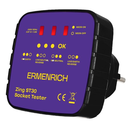 Ermenrich Zing ST30 Steckdosenprüfgerät