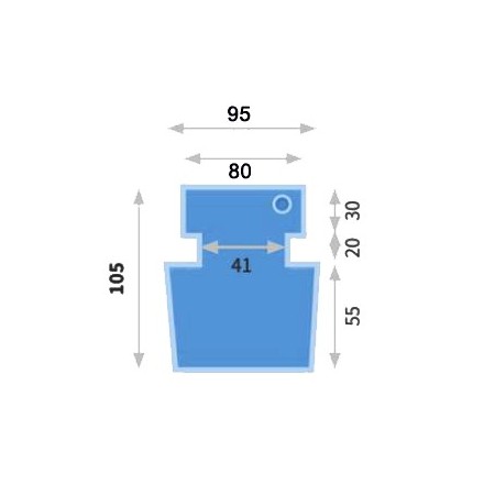 Matelas à vide profilé 95/80x105 cm