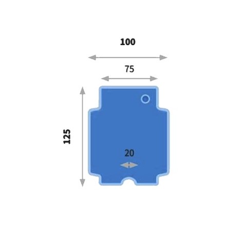 Shaped vacuum mattress 75/100x125 cm