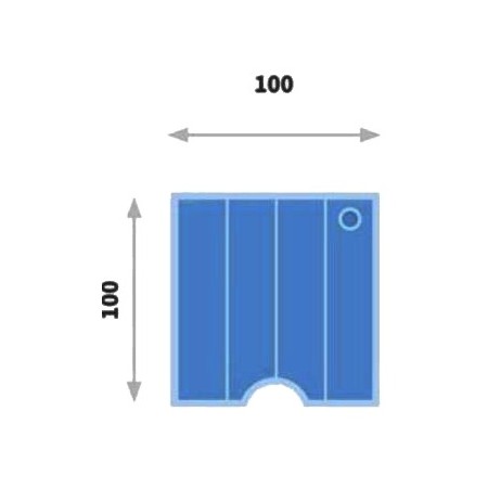 4-kammer-muldenmatratze, geschnitten cm 100x100