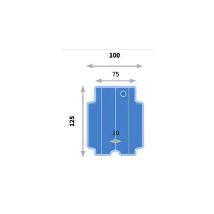 4 chamber shaped depression mattress, sectioned 75/100x125 cm