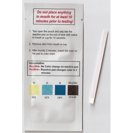 Disposable breathalyzer disposable saliva alcohol test stick - 25 pieces