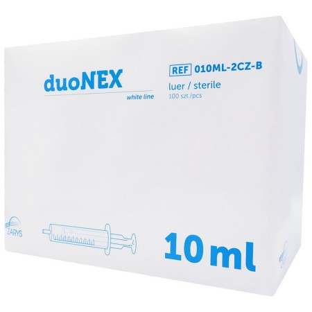 Seringue sans aiguille duonex de 10 ml avec cône luer excentré - 100 unités