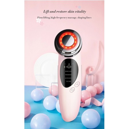 Device for facial skin, eye contour and facial cleansing - improves elasticity and fights wrinkles…