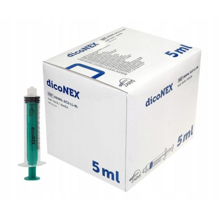 Stříkačka diconex bez jehly 5 ml luer-lock - 100 ks.