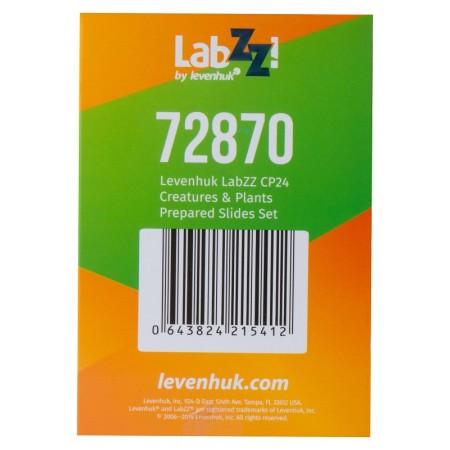 Ensemble de lames préparées levenhuk labzz cp24 pour plantes et animaux