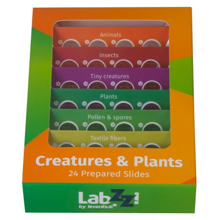 Levenhuk labzz cp24 set of prepared slides plants and animals
