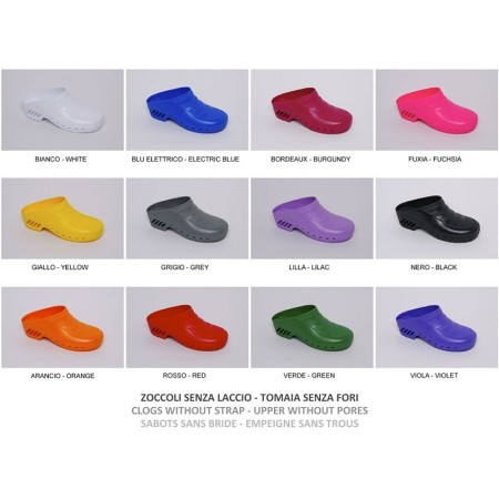 Clogs - with/without holes - colour/size on request - 1 pair