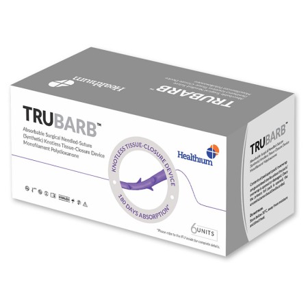 Sutura ass. trubarb calibro 2/0, curva 1/2, ago 26mm - 30cm - viola - conf. 6 pz.