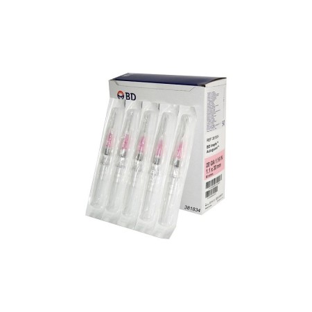 Bd insyte autoguard 20g x30mm safety iv jehla pro periferní kanylu - 381834 - bal. 50 ks.