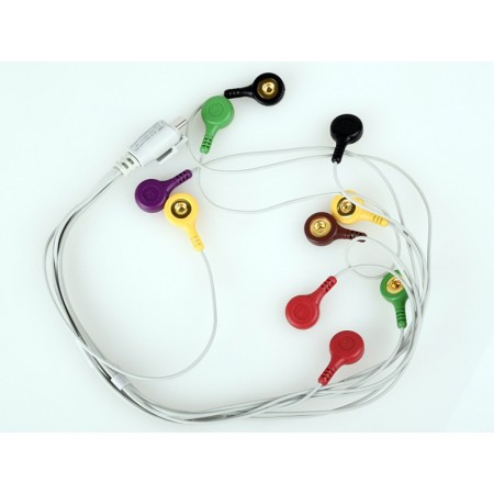 Câble de dérivation ecg - 10 électrodes à bouton - remplacement pour 54300 - 1 pc.