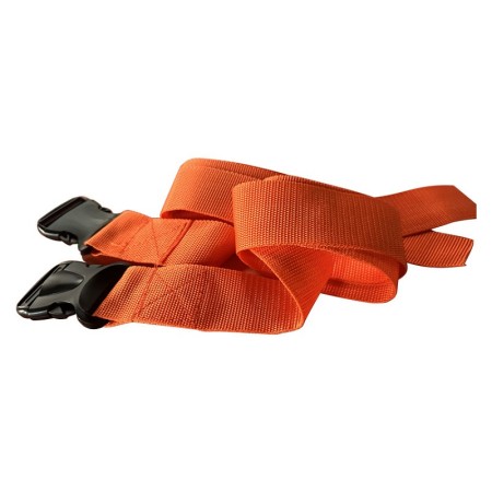 Ceinture de sécurité 1 pièce - polypropylène orange - boucle en plastique disponible en mars 2025 - 1 pièce.