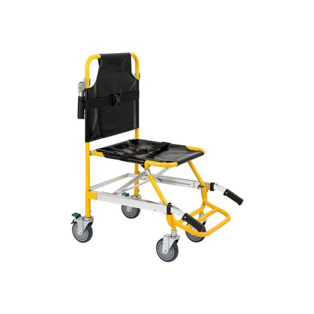 Chaise de transport gima - pliante - jaune/noir - 1 pièce