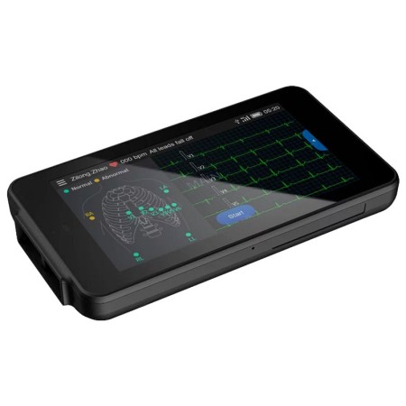 Pcecg-500 pocket handheld elektrokardiograf med glasgow-fortolkning