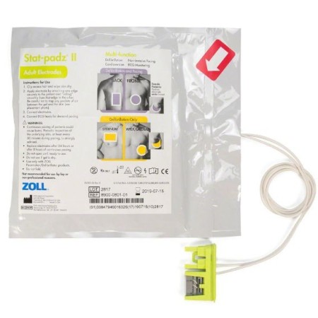 Par de placas zoll aed plus / aed pro stat-padz ii