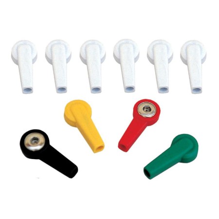 Set van 10 ecg-adapters, van 4 mm vrouwelijk tot clip.