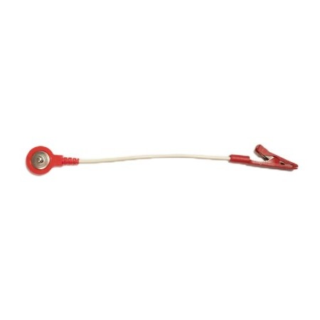 Adapter, hanklips til krokodille, rød - 1 stk.