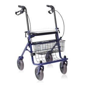 Folding rollator in painted steel - 4 wheels - dyone