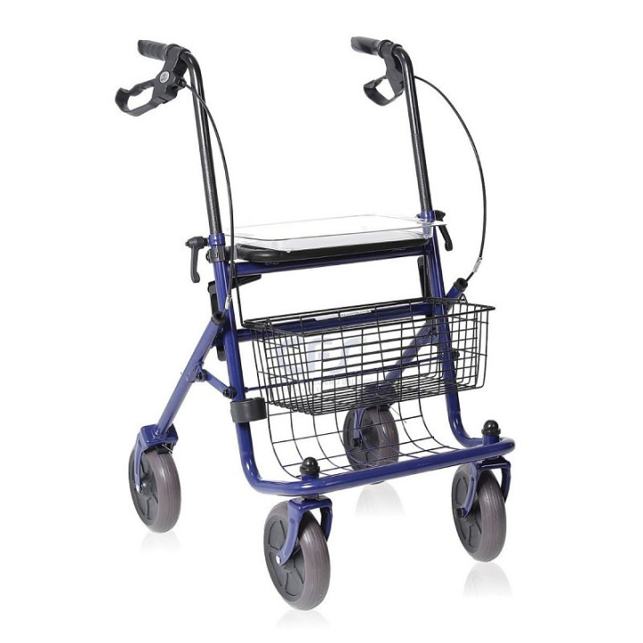 Foldable Painted Steel Rollator - 4 Wheels - Dyone