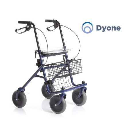 Rollator pliable en acier peint - 4 roues - dyone