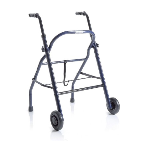 Folding rollator in painted steel - 2 wheels - poseidon