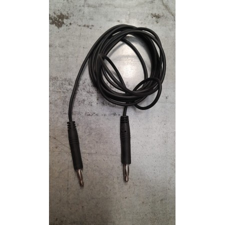 Cablu negru mascul/mascul - 4 mm pentru electroterapie profesionalĂ