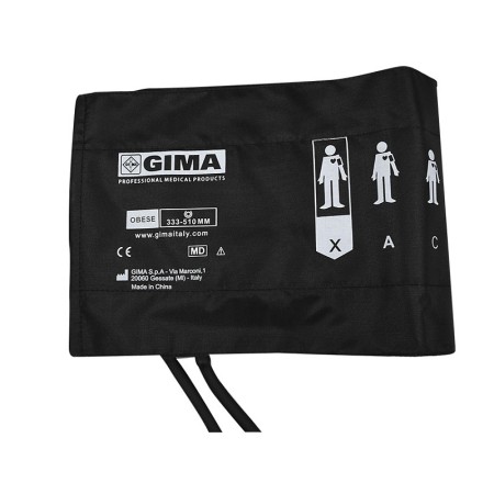 Obézní náramek + plíce 2 zkumavky 62x17,5 cm - černý nylon