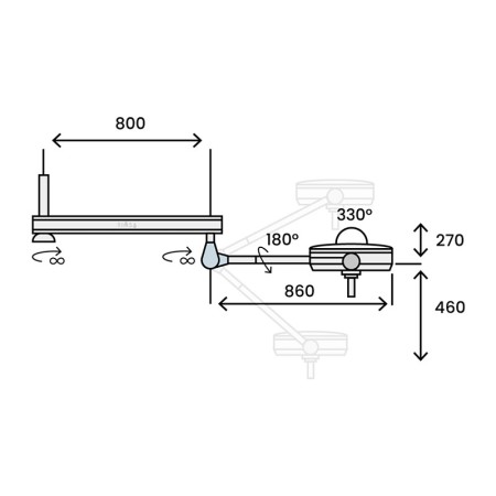 Luce scialitica pentaled 30e light - a soffitto
