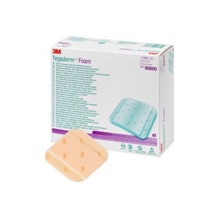 Tegaderm 3m schuim 5x5 cm - niet klevend - verpakking. 10 stuks.